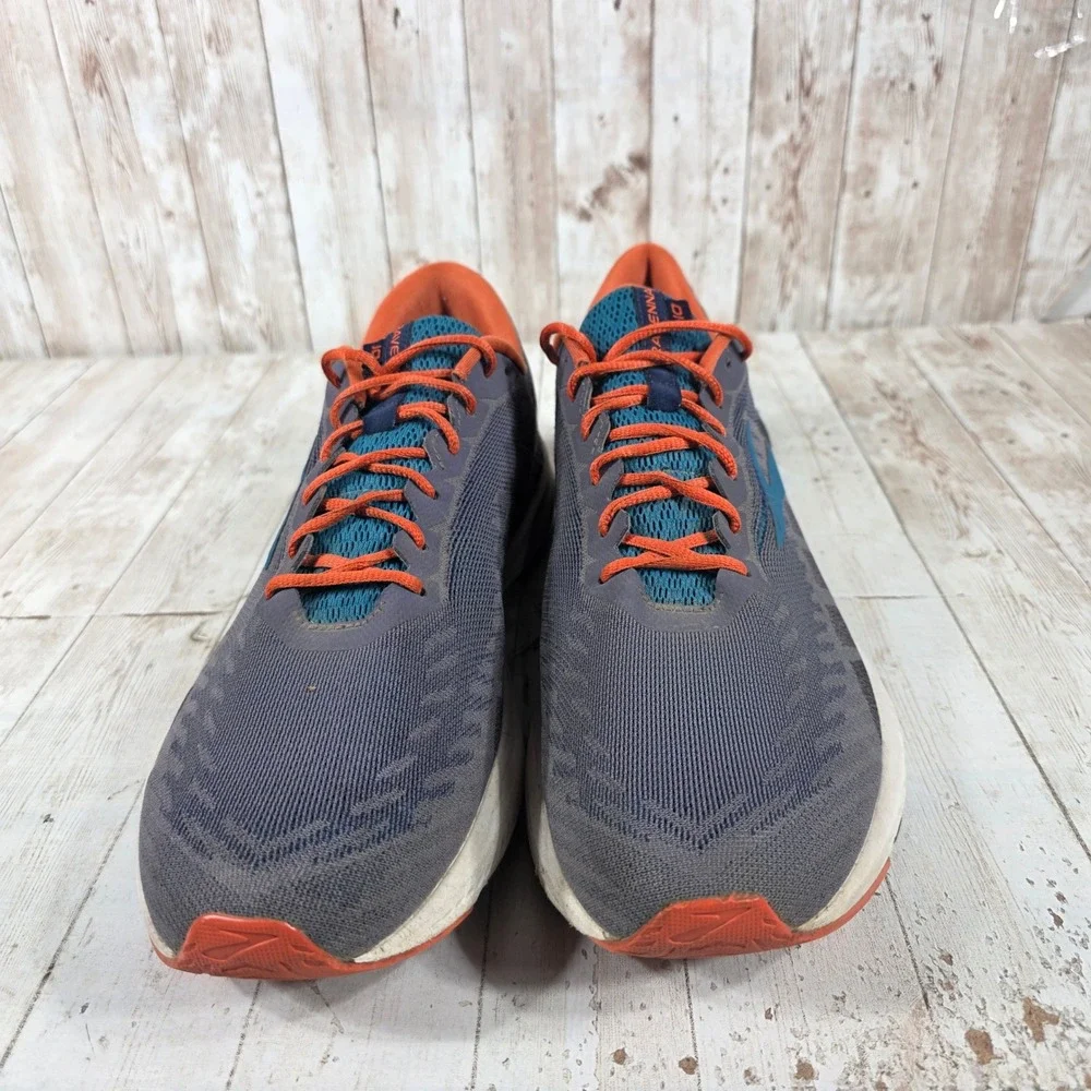 Brooks Ravenna 10 Mens 12.5 Running Shoes Grey Orange Blue 1102981D093 Sneaker